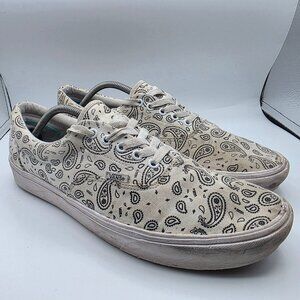 VANS ComfyCush Era Mens Size 13 Paisley White Sneaker Shoes Casual Athletic